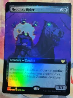 Headless Rider (Extended Art) (Foil) MTG Innistrad: Crimson Vow (VOW) (NM) - Image 1