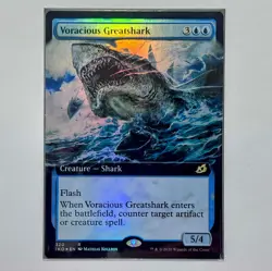 MTG Voracious Greatshark (70/434) Ikoria Lair of Behemoths LP FOIL - Image 1