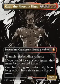 Magic The Gathering FOIL Ozai, the Phoenix King (Borderless), Avatar: (TLA) - Image 1