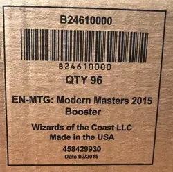 Magic the Gathering (MTG) Modern Masters 2015 Factory Sealed 4 Booster Box Case - Image 1