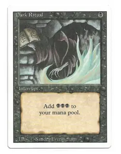 Magic the Gathering ~ MTG ~ 1x Dark Ritual ~ 3rd Edition ~ MP ~ REVISED - Image 1