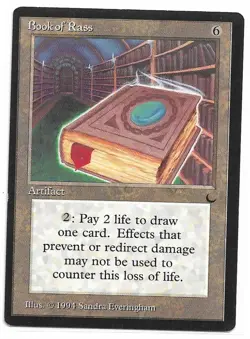 Magic the Gathering ~ MTG ~ 1x Book of Rass ~ M/NM ~ THE DARK - Image 1