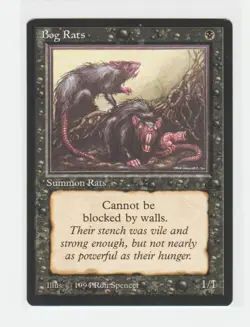 Magic the Gathering ~ MTG ~ 1x Bog Rats ~ M/NM ~ THE DARK - Image 1