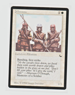 Magic the Gathering ~ MTG ~ 1x Pikemen ~ M/NM ~ THE DARK - Image 1