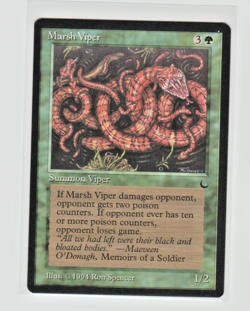 Magic the Gathering ~ MTG ~ 1x Marsh Viper ~ M/NM ~ THE DARK - Image 1