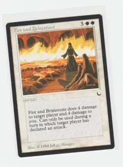 Magic the Gathering ~ MTG ~ 1x Fire and Brimstone ~ M/NM ~ THE DARK - Image 1