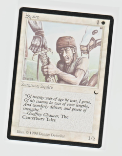 Magic the Gathering ~ MTG ~ 1x Squire ~ M/NM ~ THE DARK - Image 1