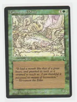 Magic the Gathering ~ MTG ~ 1x Carnivorous Plant ~ M/NM ~ THE DARK - Image 1