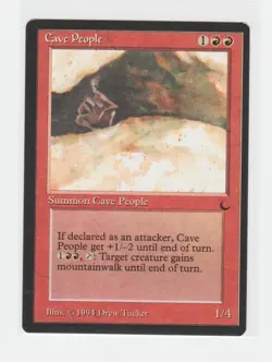 Magic the Gathering ~ MTG ~ 1x Cave People ~ M/NM ~ THE DARK - Image 1