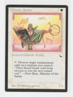 Magic the Gathering ~ MTG ~ 1x Miracle Worker ~ M/NM ~ THE DARK - Image 1