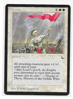 Magic the Gathering ~ MTG ~ 1x Morale ~ M/NM ~ THE DARK - Image 1