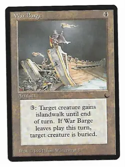 Magic the Gathering ~ MTG ~ 1x War Barge ~ M/NM ~ THE DARK - Image 1