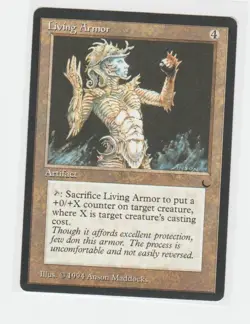 Magic the Gathering ~ MTG ~ 1x Living Armor ~ M/NM ~ THE DARK - Image 1
