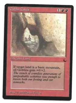 Magic the Gathering ~ MTG ~ 1x Goblin Caves ~ M/NM ~ THE DARK - Image 1