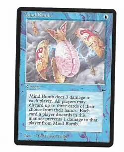 Magic the Gathering ~ MTG ~ 1x Mind Bomb ~ M/NM ~ THE DARK - Image 1