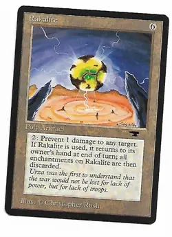 Magic the Gathering ~ MTG ~ 1x Rakalite ~ M/NM ~ Antiquities - Image 1