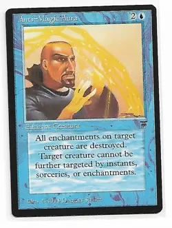 Magic the Gathering ~ MTG ~ 1x Anti-Magic Aura ~ LEGENDS ~ M/NM - Image 1
