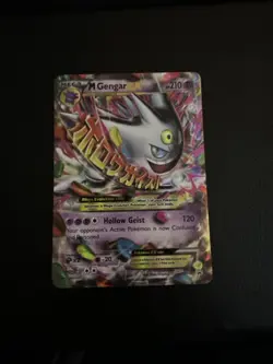 Pokemon TCG Mega Gengar EX Black Star Promos XY166 Shiny Holo Rare Ungraded - Image 1