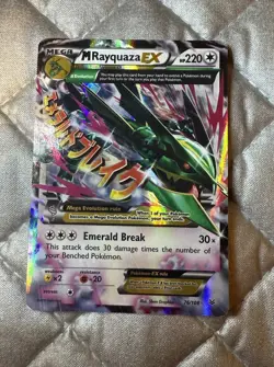 Pokemon TCG: M Rayquaza EX 76/108 Roaring Skies Holo Rare Card Moderate Play - Image 1
