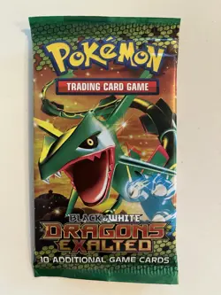 Pokemon TCG - B&W Dragons Exalted Sealed Booster Pack - Rayquaza Artwork! - Image 1
