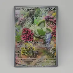 Pokemon TCG Sprigatito 196/193 Paldea Evolved Illustration Rare NM - Image 1
