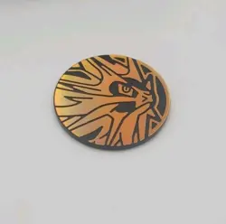 Solgaleo Coin - Gold - Pokemon TCG - Nintendo - USED - Image 1