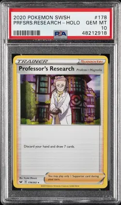 2020 POKEMON SWORD & SHIELD #178 PROFESSOR'S RESEARCH-HOLO PSA 10 - Image 1