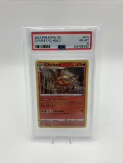 2022 POKEMON GO #010/078 CHARIZARD-HOLO PSA NM-MT 8 - Image 1