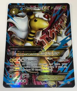 Pokemon Mega Ampharos EX Full Art 88/98 - XY Ancient Origins Holo Full Art Lp - Image 1