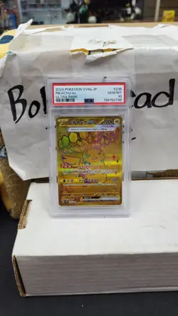 2024 JAPANESE PIKACHU EX FULL ART RARE UR TERASTAL FEST SV8A POKEMON PSA 10 #236 - Image 1