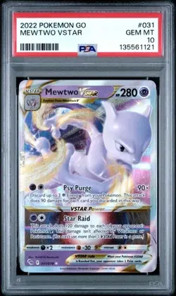 MEWTWO VSTAR 031/071 PSA 10 2022 Pokemon S10b Pokemon Go GEM MINT - Image 1