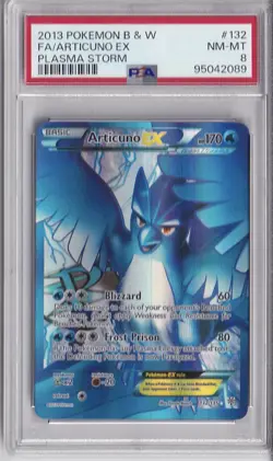 Pokemon TCG Articuno EX 132/135 Plasma Storm PSA 8 Full Art - Image 1