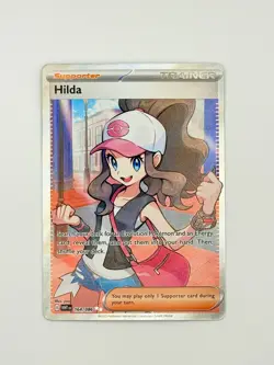 Hilda 164/086 Full Art Ultra Rare SV: White Flare Pokemon TCG Trainer NM - Image 1