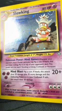 Pokemon Slowking 14/111 Neo Genesis Holo Rare Vintage WOTC 2000 MP - Image 2