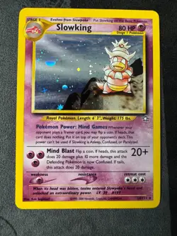 Pokemon Slowking 14/111 Neo Genesis Holo Rare Vintage WOTC 2000 MP - Image 3
