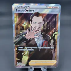 Pokemon Boss's Orders 189/192 Rebel Clash Ultra Rare Full Art NM - Image 1