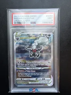 2023 POKEMON SWORD & SHIELD CROWN ZENITH #GG50 FULL ART/DARKRAI VSTAR PSA 9 - Image 1