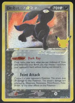 Pokemon TCG Umbreon Gold Star Celebrations 17/17 NM - Image 1