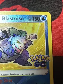 Radiant Blastoise 018/078 Holo Radiant Rare Pokemon GO 2022 Pokemon NM - Image 2