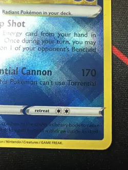 Radiant Blastoise 018/078 Holo Radiant Rare Pokemon GO 2022 Pokemon NM - Image 5