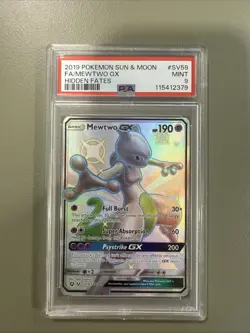 Pokemon TCG Mewtwo GX SV59/SV94 2019 Sun & Moon Hidden Fates PSA 9 - Image 1
