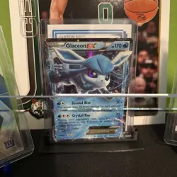 2016 Pokemon TCG XY Fates Collide Glaceon EX 20/124 Ultra Rare Holo NM - Image 1