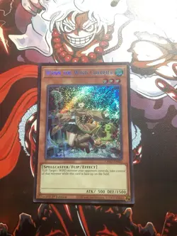 WYNN THE WIND CHARMER SECRET RARE CH02-EN003 NEAR MINT YUGIOH - Image 1