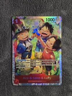 Ace & Sabo & Luffy (SR) OP13-007 One Piece TCG Carrying On His Will - Image 1
