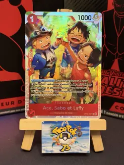 Carte One Piece ACE SABO LUFFY SR OP13-007 SUCCESSEURS Neuve FR - Image 1