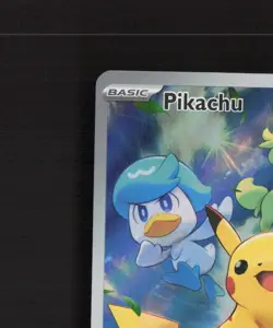 Pikachu SVP 027 Scarlet & Violet Full Art Black Star Promo Holo Pokemon Card NM - Image 3