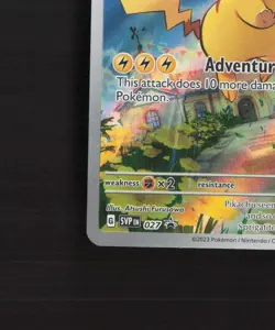 Pikachu SVP 027 Scarlet & Violet Full Art Black Star Promo Holo Pokemon Card NM - Image 5