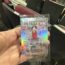 One Piece Monkey D. Luffy US Voyage College Basketball Card Rutgers 1/23 IN HAND - Image 1