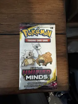 Pokemon Sun & Moon Unified Minds 3 Card Mini Booster Card Pack (Sealed) - Image 1