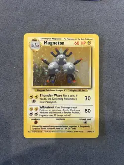 Pokemon TCG Magneton Base Set Holo Rare Card 9/102 LP - Image 1